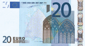 Euro - C�dula de 20