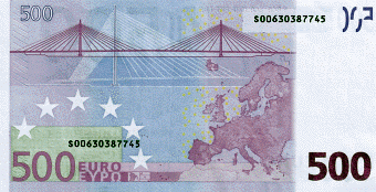 Euro - C�dula de 500