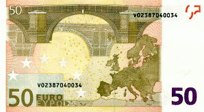 Euro - C�dula de 50 Verso