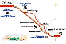 Trajeto Carrion Sahagun